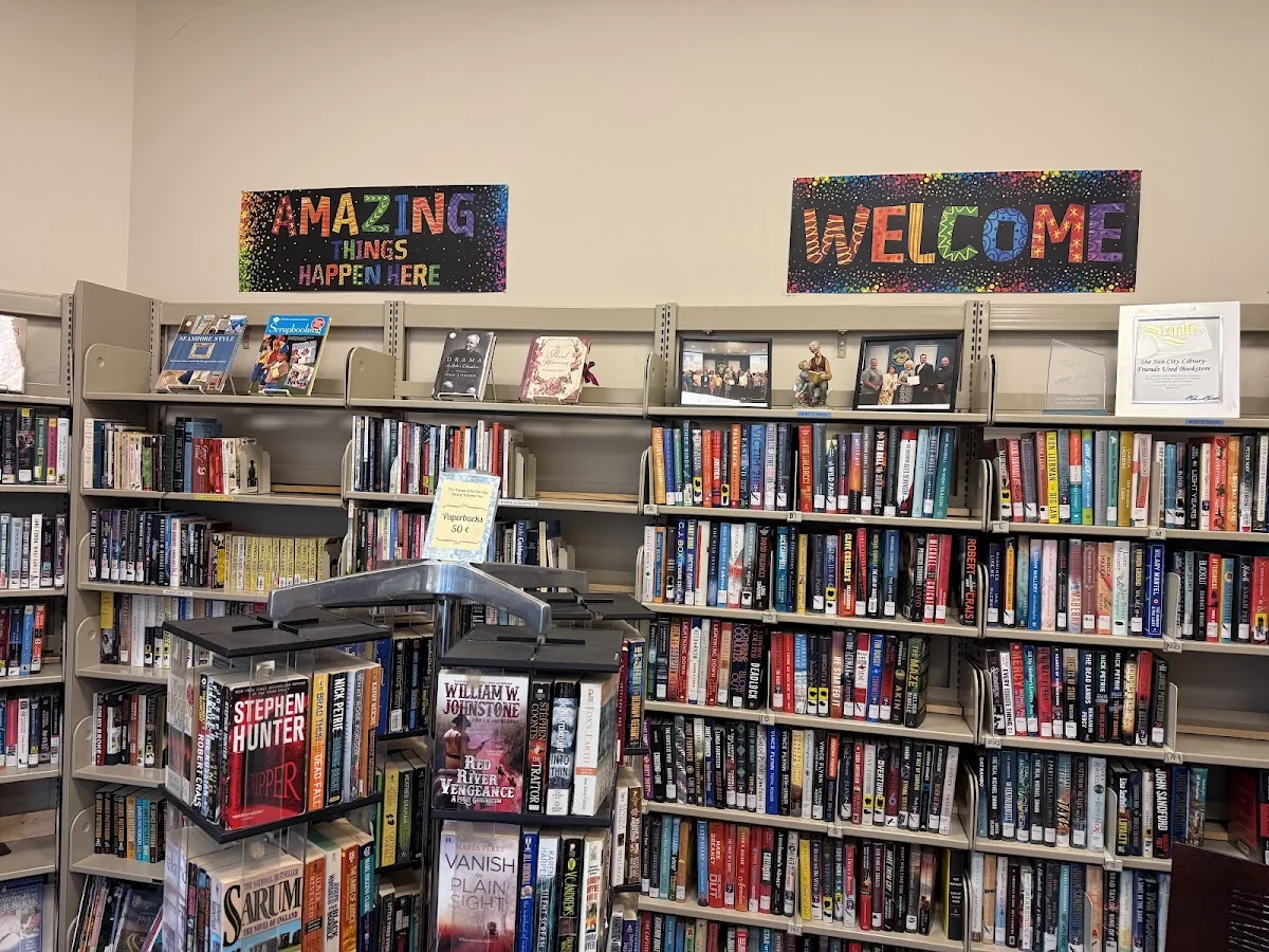 Friends Bookstore inside the Sun City Library, Menifee, CA; Gently used books of all types, bargain prices 25 cents and up. business photo